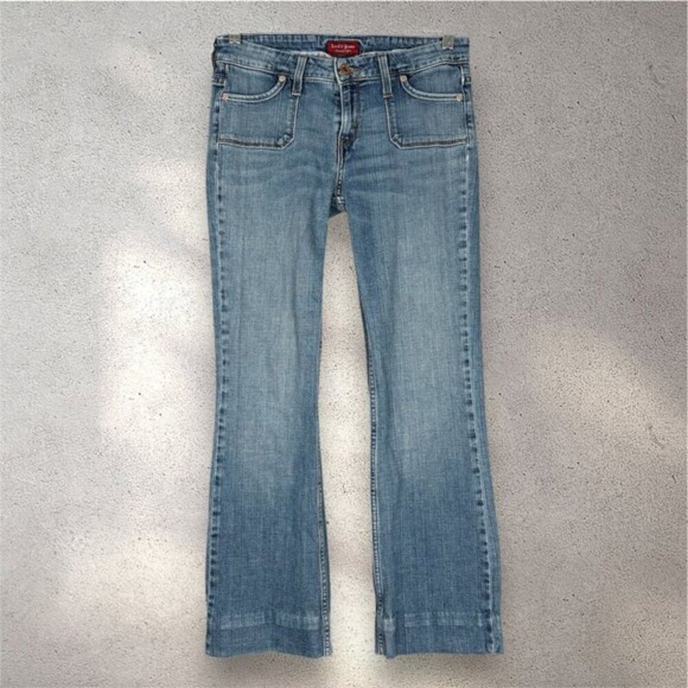 Y2K Levi’s 545 Low Bootcut Jeans Women’s 28x25 Blue Medium Vintage Floral Chic